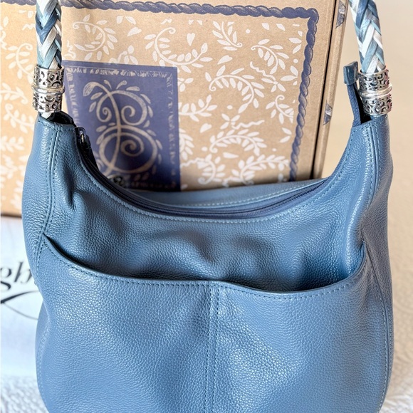 Brighton Barbados Ziptop Hobo Canyon Blue Women’s Bag - Picture 5 of 11